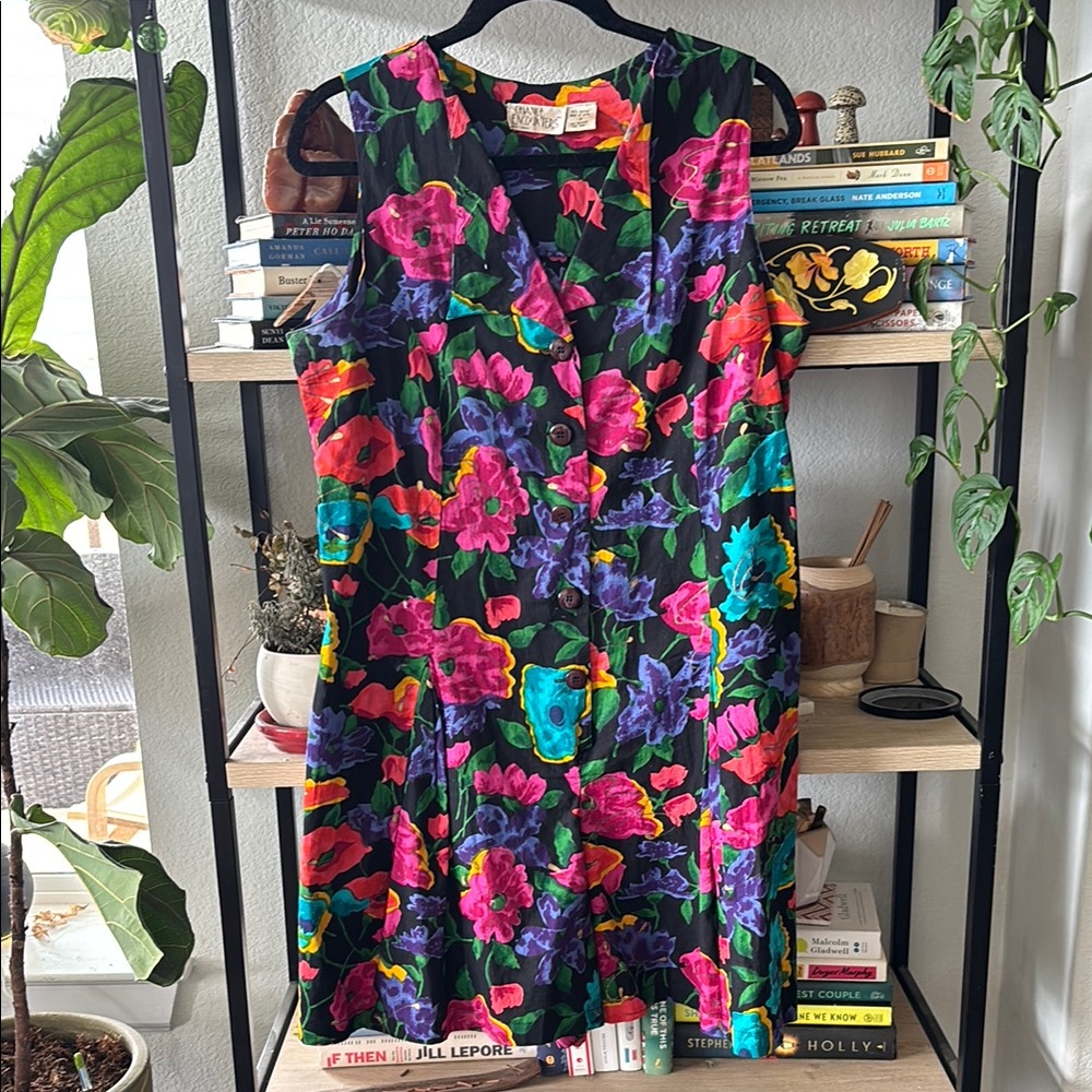 Vintage Floral Sleeveless Romper